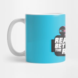 "Reading Between the Reels" Logo Mug